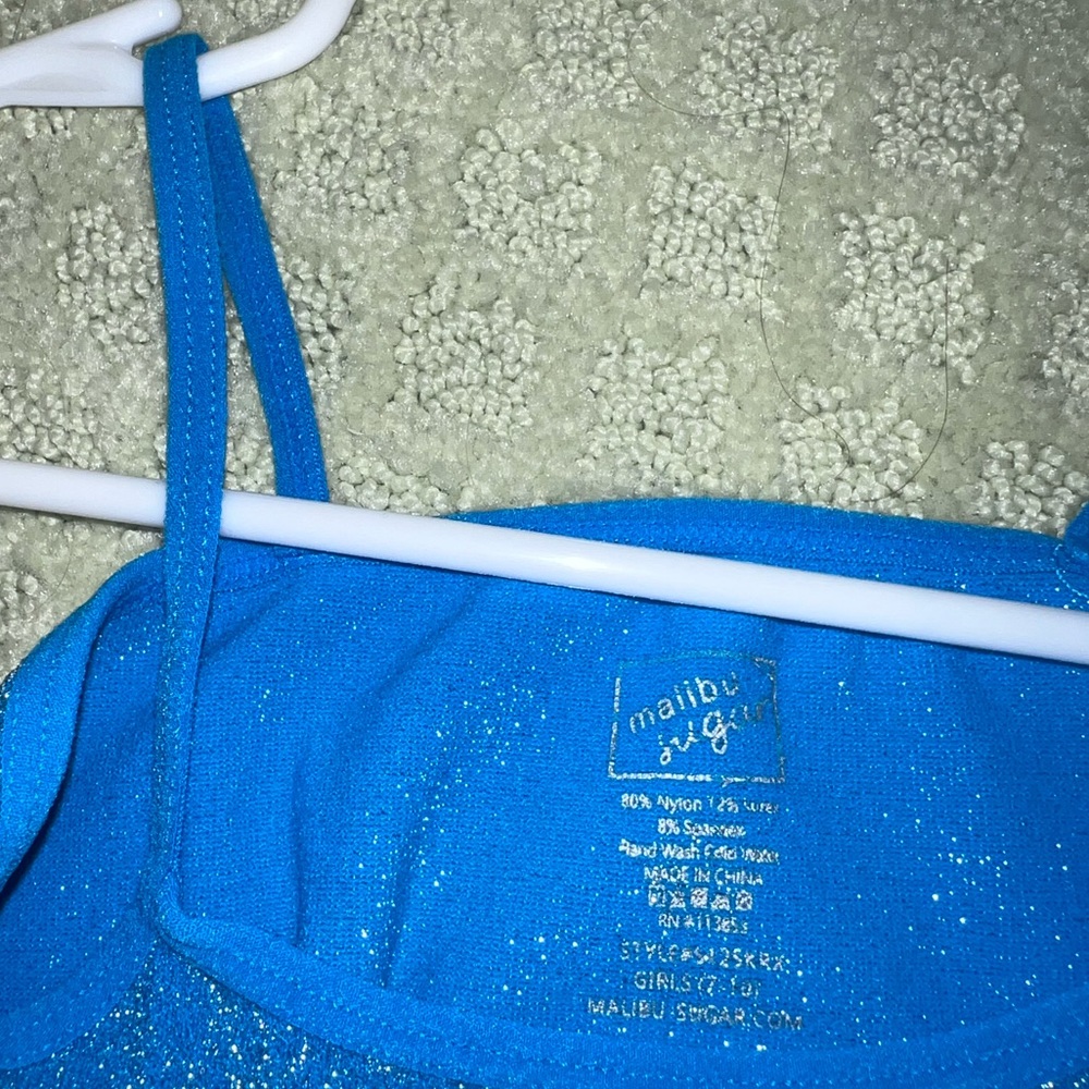 Malibu Sugar Sparkly Spaghetti Strap Tank OS - Picture 3 of 3